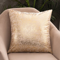 HKM-726419 Rich Velvet Snowflake Pillowcase with Gold Stamping - Multiple Colors Available - 45x45cm