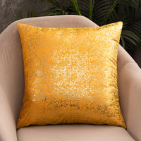 HKM-726419 Rich Velvet Snowflake Pillowcase with Gold Stamping - Multiple Colors Available - 45x45cm