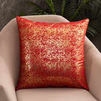 HKM-726419 Rich Velvet Snowflake Pillowcase with Gold Stamping - Multiple Colors Available - 45x45cm