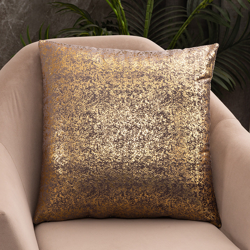HKM-726419 Rich Velvet Snowflake Pillowcase with Gold Stamping - Multiple Colors Available - 45x45cm
