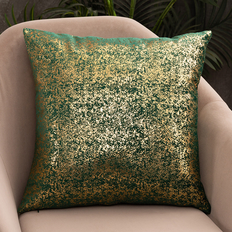 HKM-726419 Rich Velvet Snowflake Pillowcase with Gold Stamping - Multiple Colors Available - 45x45cm