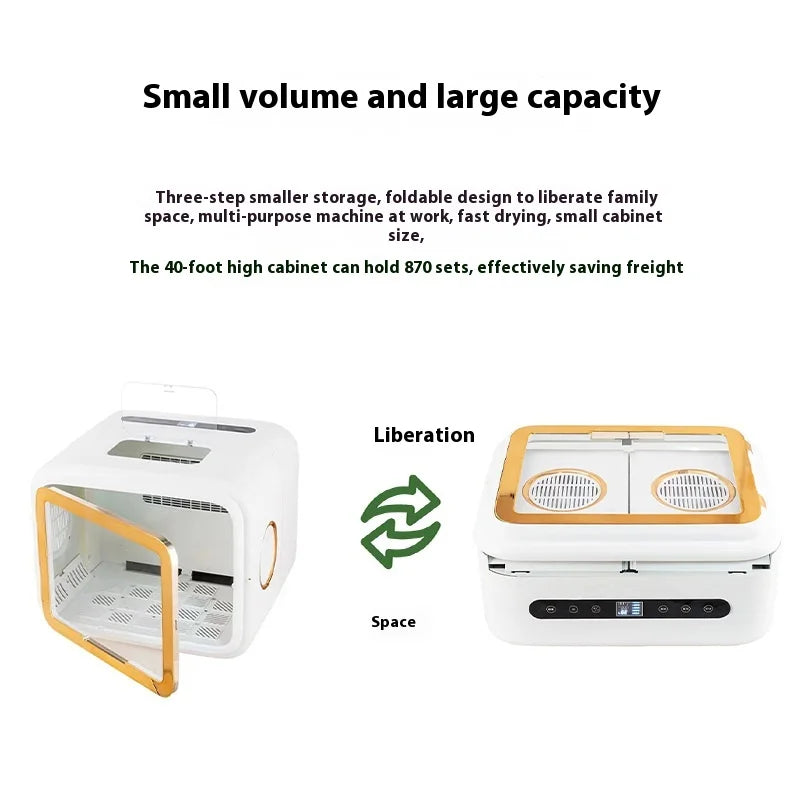 KTX-726547 Eco-Friendly Foldable Electric Pet Grooming Dryer Box for Dogs and Cats - 68L Capacity