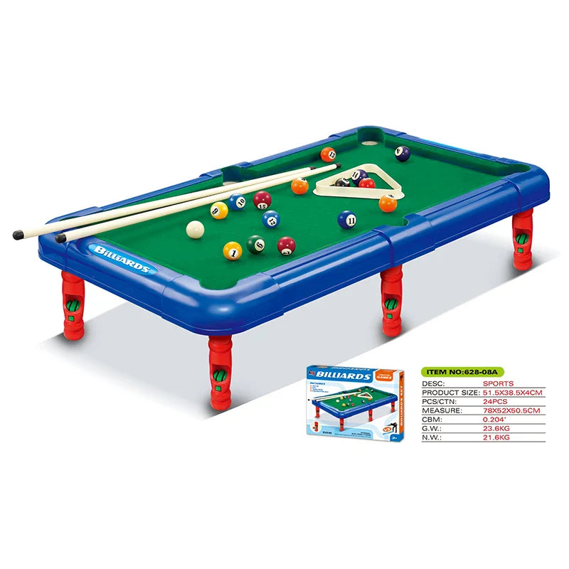 KTX-726547 Mini Indoor Pool Table Game with Cue Sticks and Balls for Kids and Adults