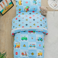 HKM-726611 Children's Cartoon Cotton Three-Piece Quilt Set for Kindergarten and Crib Use