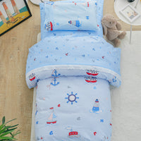 HKM-726611 Children's Cartoon Cotton Three-Piece Quilt Set for Kindergarten and Crib Use