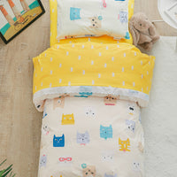 HKM-726611 Children's Cartoon Cotton Three-Piece Quilt Set for Kindergarten and Crib Use