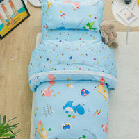 HKM-726611 Children's Cartoon Cotton Three-Piece Quilt Set for Kindergarten and Crib Use