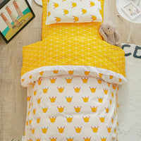 HKM-726611 Children's Cartoon Cotton Three-Piece Quilt Set for Kindergarten and Crib Use