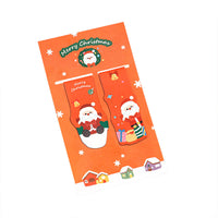 HKM-726739 Christmas Themed Magnetic Bookmarks Set - Festive Designs with Winter Characters