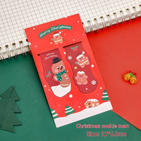 HKM-726739 Christmas Themed Magnetic Bookmarks Set - Festive Designs with Winter Characters