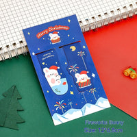 HKM-726739 Christmas Themed Magnetic Bookmarks Set - Festive Designs with Winter Characters