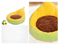 HKM-726739 Detachable Avocado Pet Kennel for Small Dogs and Cats - Soft Cloth, Yellow Green & Gray White