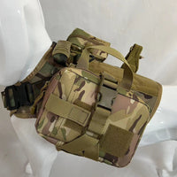 HKM-726803 Waterproof Large Dog Suspender Suit in 1000D Nylon - Black, Khaki, Army & CP Colors