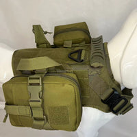 HKM-726803 Waterproof Large Dog Suspender Suit in 1000D Nylon - Black, Khaki, Army & CP Colors