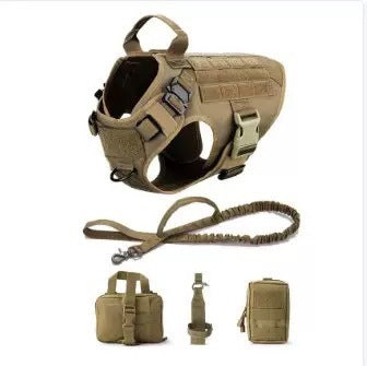 HKM-726803 Waterproof Large Dog Suspender Suit in 1000D Nylon - Black, Khaki, Army & CP Colors