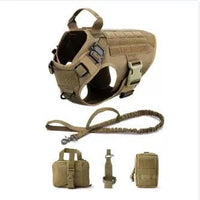 HKM-726803 Waterproof Large Dog Suspender Suit in 1000D Nylon - Black, Khaki, Army & CP Colors