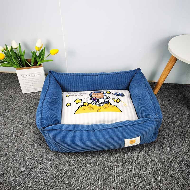 HKM-726995 Fabric Craft Printing Square Warm Pet Bed