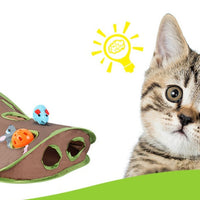 HKM-727059 Cat Toy With A Bell To Catch The Ball Puzzle And Playable Nine-hole Mouse Hole