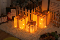 HKM-727059 Remote Control Christmas Gift Box Light Set – Three-Piece Decorative Holiday Lights
