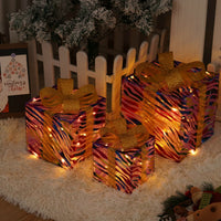 HKM-727059 Remote Control Christmas Gift Box Light Set – Three-Piece Decorative Holiday Lights