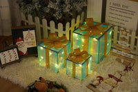 HKM-727059 Remote Control Christmas Gift Box Light Set – Three-Piece Decorative Holiday Lights