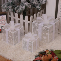 HKM-727059 Remote Control Christmas Gift Box Light Set – Three-Piece Decorative Holiday Lights