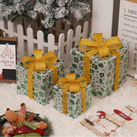 HKM-727059 Remote Control Christmas Gift Box Light Set – Three-Piece Decorative Holiday Lights