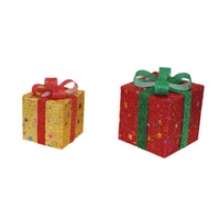HKM-727059 Remote Control Christmas Gift Box Light Set – Three-Piece Decorative Holiday Lights