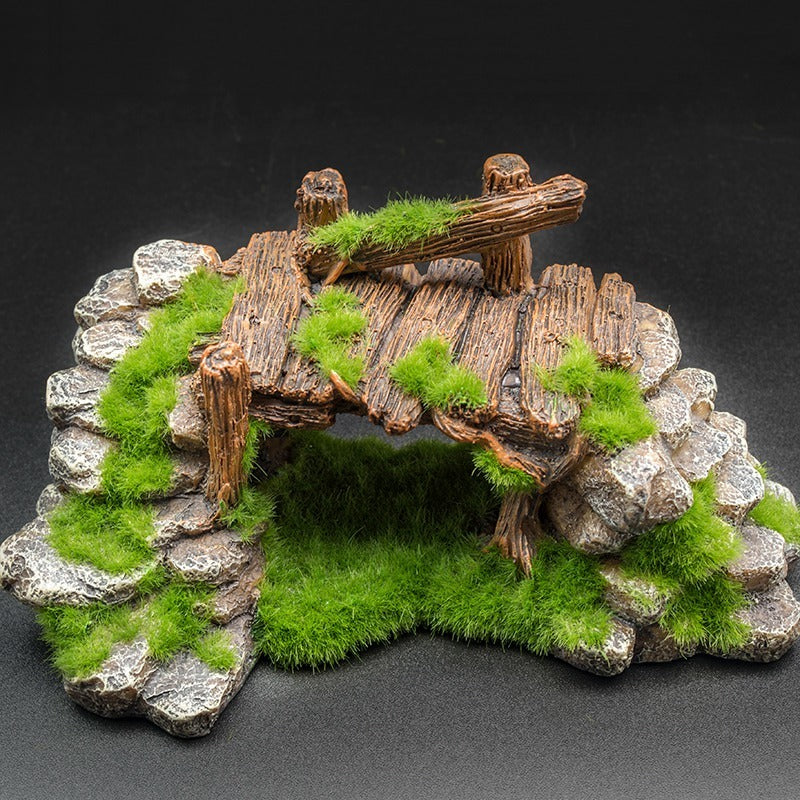 HKM-727123 Resin Aquarium Flock Stone Decoration for Natural Underwater Aesthetic