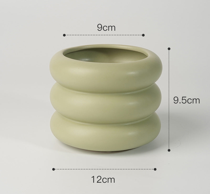 HKM-727379 Ceramic Flower Vase - Modern Nordic Design, Durable & Corrosion-Resistant, Ideal for Home and Office Decoration
