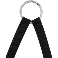 HKM-727443 Double Dog Traction Rope Leash - Durable Nylon Pet Lead for Two Dogs, Black