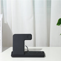 HKM-727507 Three-in-One Wireless Charger with 15W Output for Apple Watch, AirPods, and Smartphone