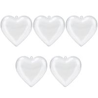 HKM-727571 5PCS Clear Plastic Christmas Tree Baubles for DIY Holiday Decorations