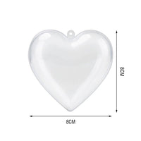 HKM-727571 5PCS Clear Plastic Christmas Tree Baubles for DIY Holiday Decorations
