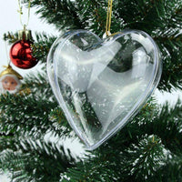 HKM-727571 5PCS Clear Plastic Christmas Tree Baubles for DIY Holiday Decorations
