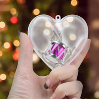 HKM-727571 5PCS Clear Plastic Christmas Tree Baubles for DIY Holiday Decorations