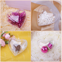 HKM-727571 5PCS Clear Plastic Christmas Tree Baubles for DIY Holiday Decorations