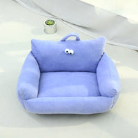 HKM-727635 Cartoon Big Eye Nest - Cozy Winter Sleeping Mat for Small Dogs and Cats, Soft PP Cotton and Moon Velvet