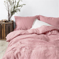 HKM-727763 Linen Four-Piece Bed Sheet Set for 1.5m, 1.8m, and 2.0m Beds