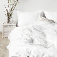 HKM-727763 Linen Four-Piece Bed Sheet Set for 1.5m, 1.8m, and 2.0m Beds