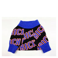 HKM-727763 Winter Warm Sweater for Pugs, Teddies, Schnauzers, Shiba Inus & Bichons in Blue and Red