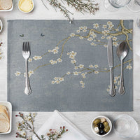 HKM-727827 Plum Blossom Cloth Table Mat for Dining Room and Home Decor