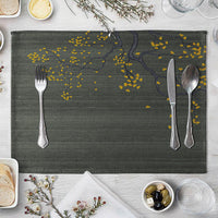 HKM-727827 Plum Blossom Cloth Table Mat for Dining Room and Home Decor