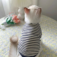 HKM-728019 Cozy Winter Stripe Vest for Small Pets - Cotton Sweater for Kittens and Puppies