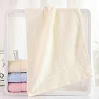 HKM-728019 Pure Cotton Towel in Blue, Pink, and Light Yellow - Soft and Absorbent