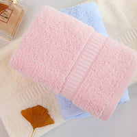HKM-728019 Pure Cotton Towel in Blue, Pink, and Light Yellow - Soft and Absorbent