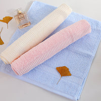 HKM-728019 Pure Cotton Towel in Blue, Pink, and Light Yellow - Soft and Absorbent