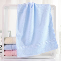 HKM-728019 Pure Cotton Towel in Blue, Pink, and Light Yellow - Soft and Absorbent