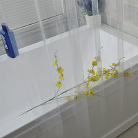 HKM-728147 Transparent PEVA Shower Curtain for Bathroom - Waterproof and Mildew-Proof, 180x180cm/200cm Options