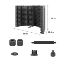 HKM-728339 Noise Reduction Recording Microphone Screen with External Metal Shell and Internal Sponge Absorption